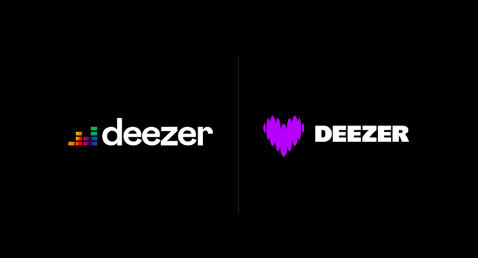 ancien et nouveau logo de deezer